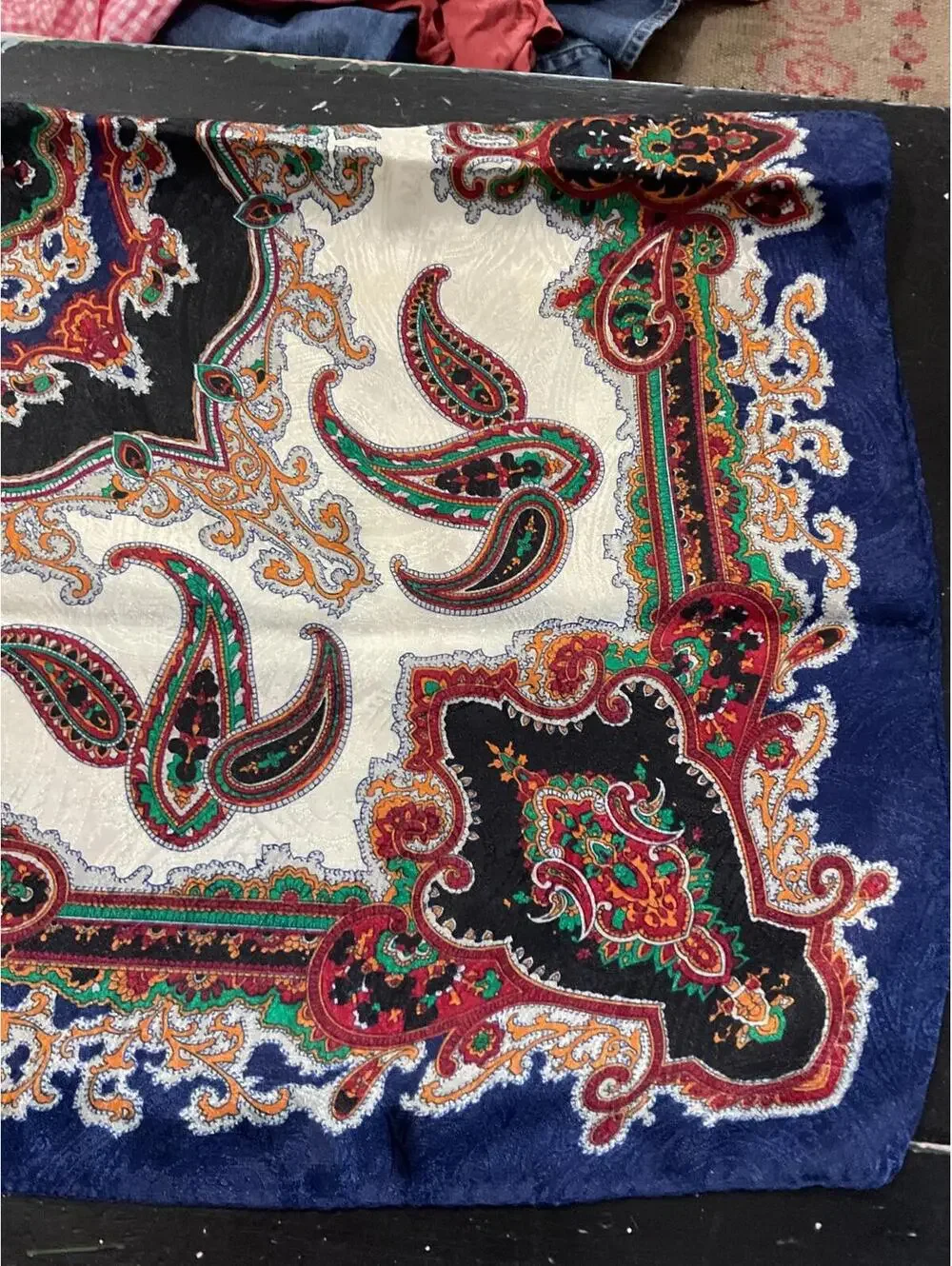 Elegant Multicolor Paisley Silk Print Women's Scarf